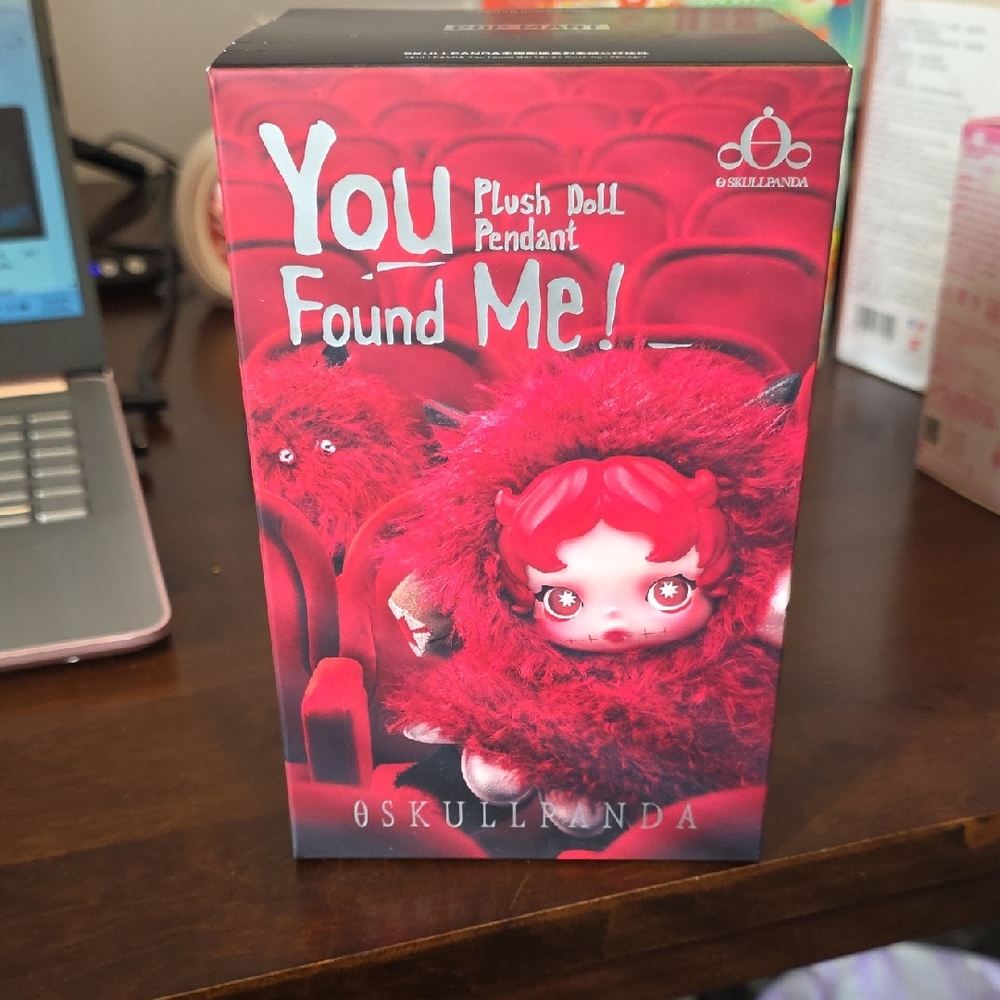 OSKULLPANDA Red Plush Doll Pendant